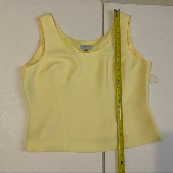 Tahari Yellow Sleeveless Top, 16 Petite - Picture 8 of 10